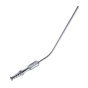 Frazier Suction Tube 10 French (3.33mm) Large Angled 30? With Stylette Working Length 4 1/2" (100mm) Overall Length 6 3/4" (171mm) With Thumb Plate And Cutoff Hole 